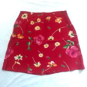 Vintage Express Floral Mini Skirt